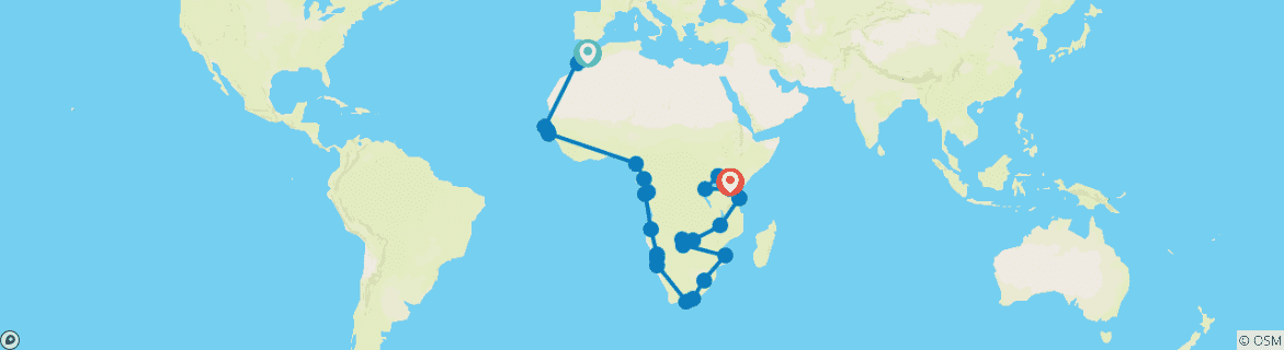 Imagen de un mapa que muestra la ruta del circuito