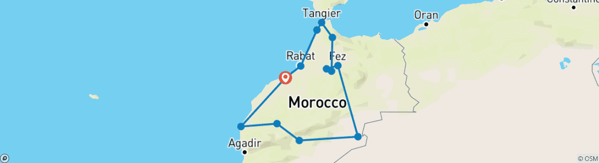 Imagen de un mapa que muestra la ruta del circuito