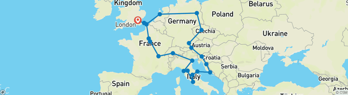 Imagen de un mapa que muestra la ruta del circuito
