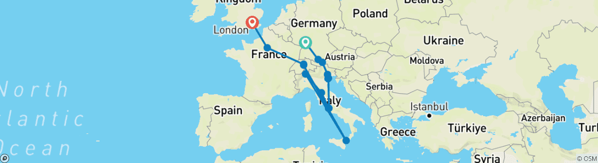 Imagen de un mapa que muestra la ruta del circuito