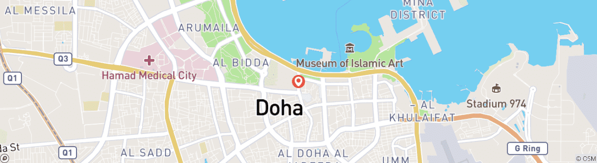 Mapa de Las Mejores Vacaciones Familiares en Qatar, 5 Días a Medida, Salida Diaria y Guía Privado