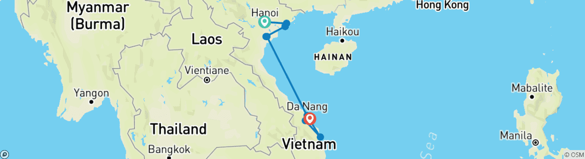 Imagen de un mapa que muestra la ruta del circuito