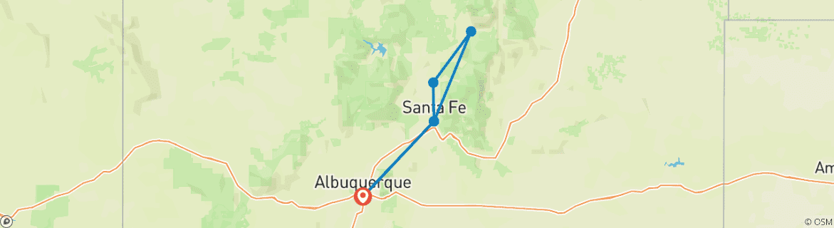 Image d'une carte montrant l'itinéraire du circuit