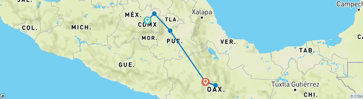 Imagen de un mapa que muestra la ruta del circuito