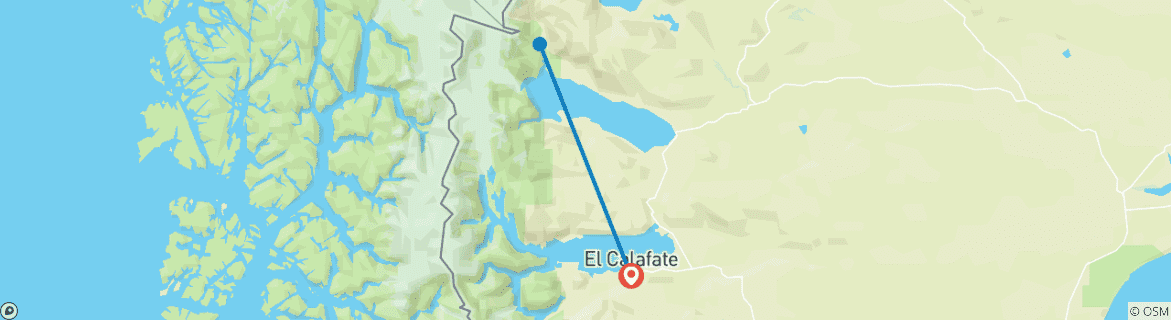 Karte mit der Reiseroute