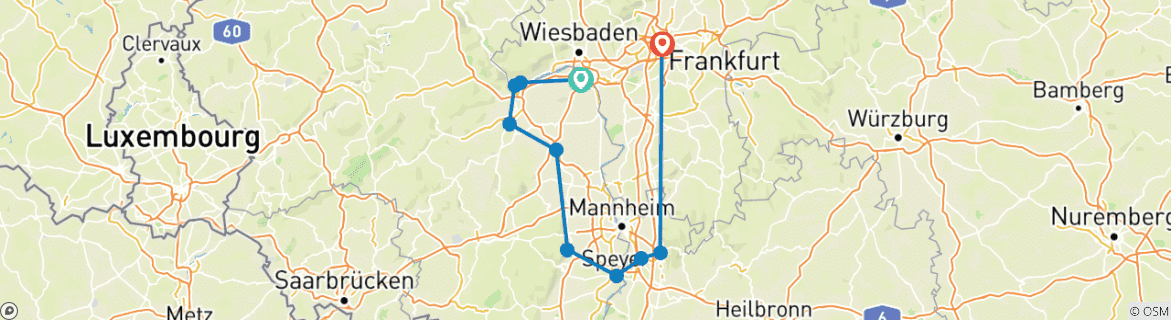 Imagen de un mapa que muestra la ruta del circuito
