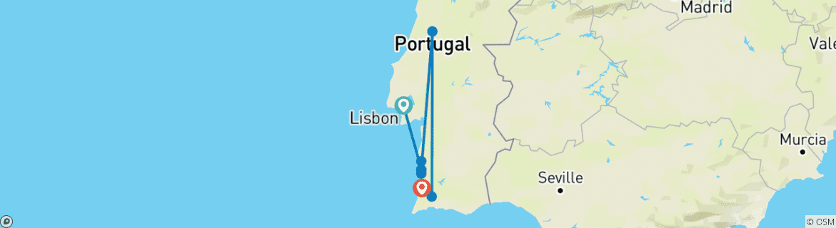 Carte du circuit Le sentier des pêcheurs - Rota Vicentina (7 jours)