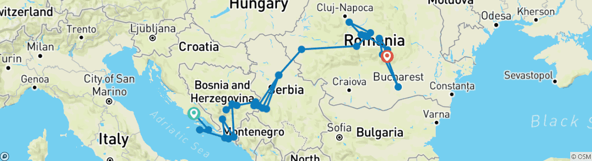 Imagen de un mapa que muestra la ruta del circuito