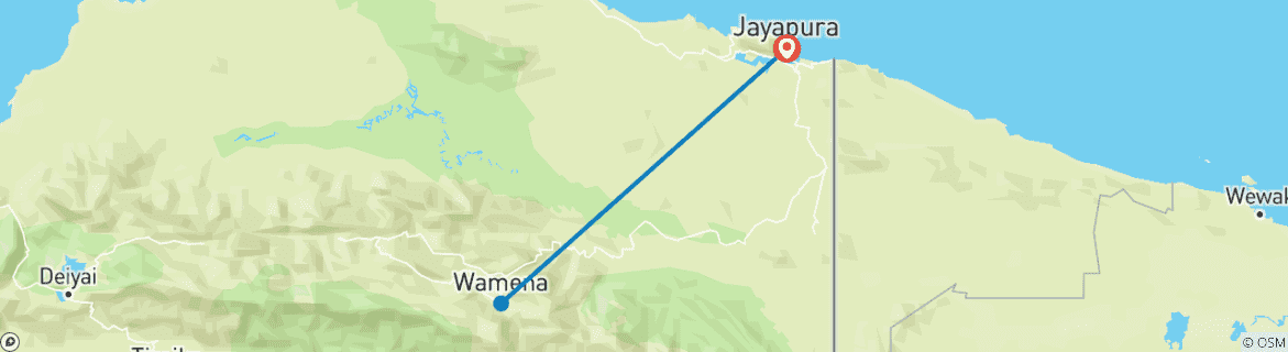 Image d'une carte montrant l'itinéraire du circuit