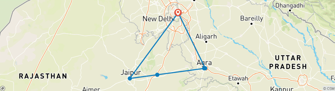 Imagen de un mapa que muestra la ruta del circuito