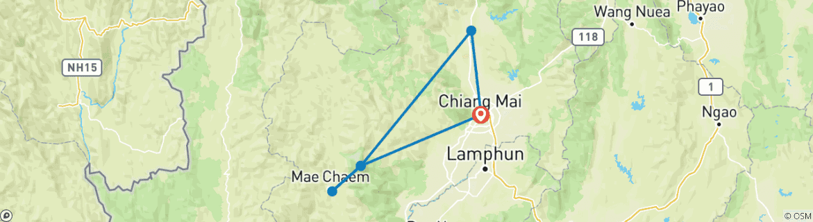 Imagen de un mapa que muestra la ruta del circuito