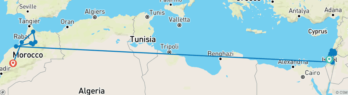 Imagen de un mapa que muestra la ruta del circuito