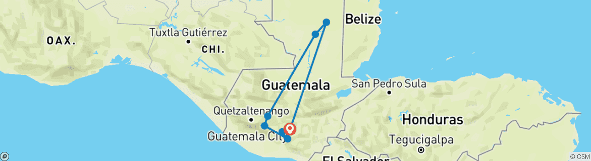 Imagen de un mapa que muestra la ruta del circuito