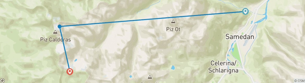 Image d'une carte montrant l'itinéraire du circuit