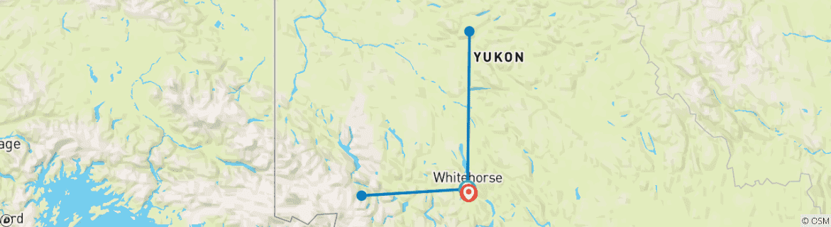 Image d'une carte montrant l'itinéraire du circuit