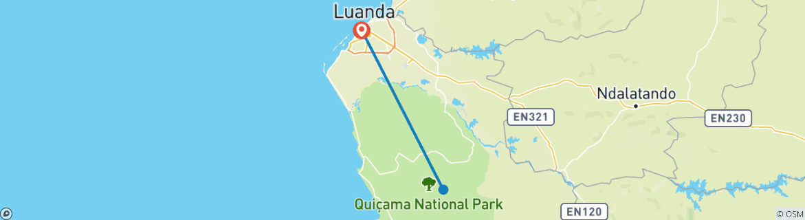 Image d'une carte montrant l'itinéraire du circuit