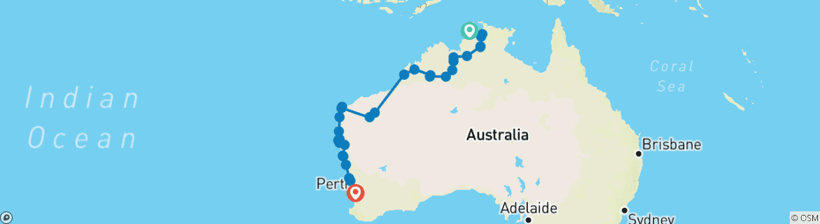 Imagen de un mapa que muestra la ruta del circuito