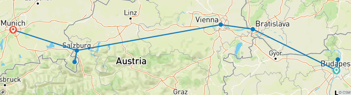 Imagen de un mapa que muestra la ruta del circuito