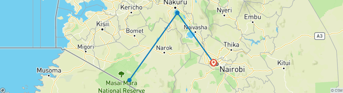 Imagen de un mapa que muestra la ruta del circuito