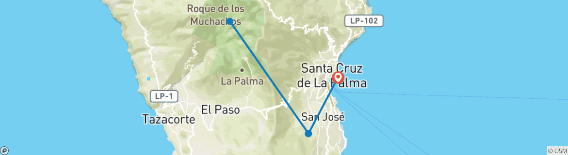 Image d'une carte montrant l'itinéraire du circuit
