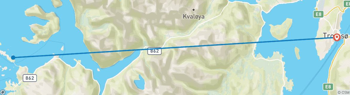 Image d'une carte montrant l'itinéraire du circuit