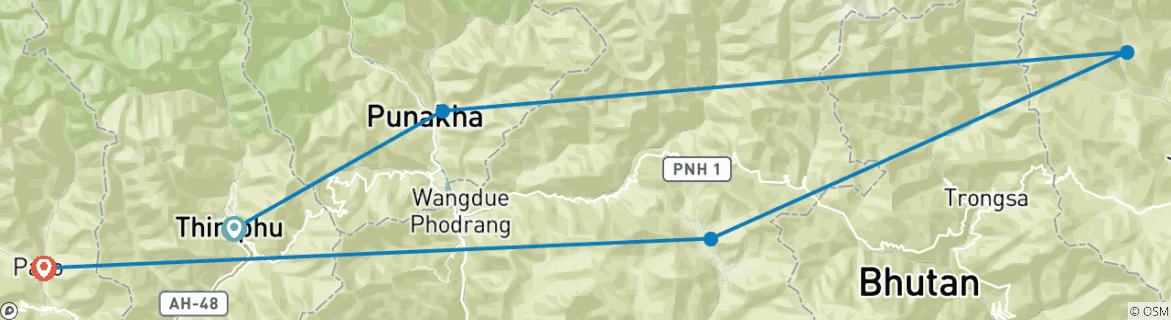 Imagen de un mapa que muestra la ruta del circuito