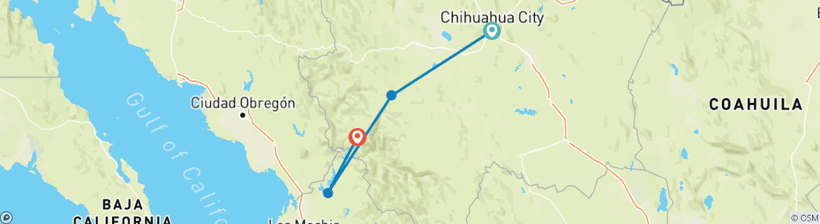 Imagen de un mapa que muestra la ruta del circuito