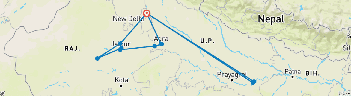 Imagen de un mapa que muestra la ruta del circuito