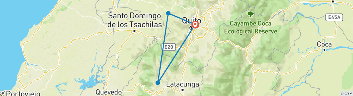Imagen de un mapa que muestra la ruta del circuito