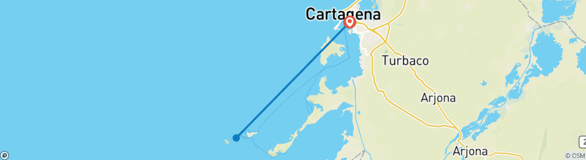 Image d'une carte montrant l'itinéraire du circuit