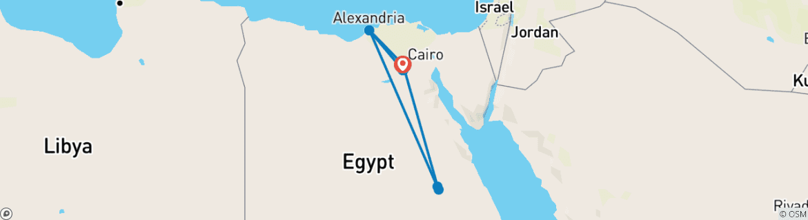 Image d'une carte montrant l'itinéraire du circuit