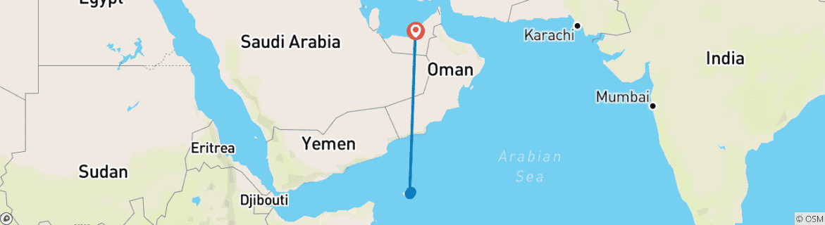 Image d'une carte montrant l'itinéraire du circuit
