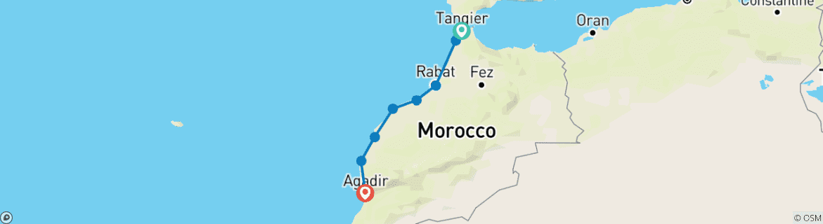 Imagen de un mapa que muestra la ruta del circuito