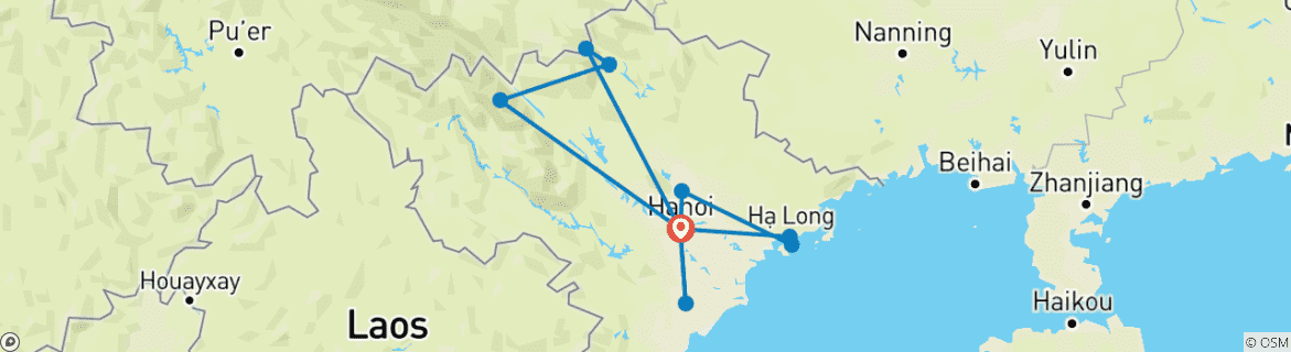 Imagen de un mapa que muestra la ruta del circuito
