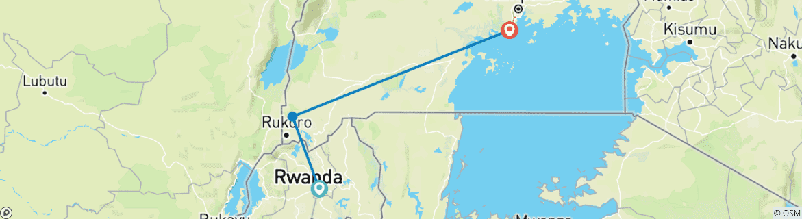 Image d'une carte montrant l'itinéraire du circuit