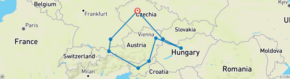 Imagen de un mapa que muestra la ruta del circuito