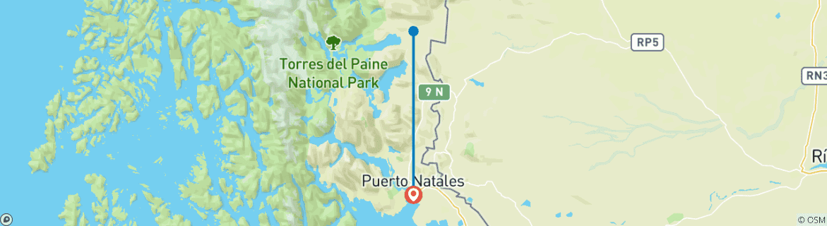 Karte mit der Reiseroute