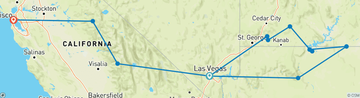Imagen de un mapa que muestra la ruta del circuito