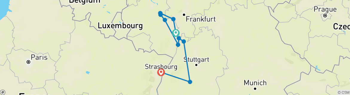 Imagen de un mapa que muestra la ruta del circuito