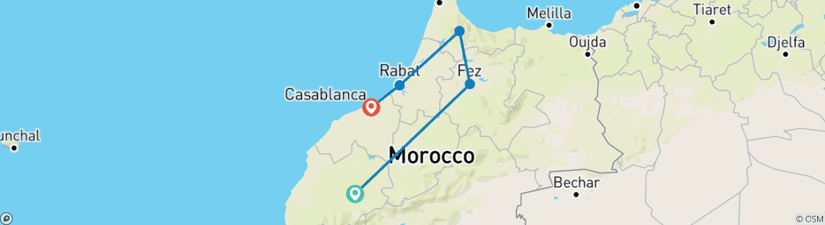 Imagen de un mapa que muestra la ruta del circuito