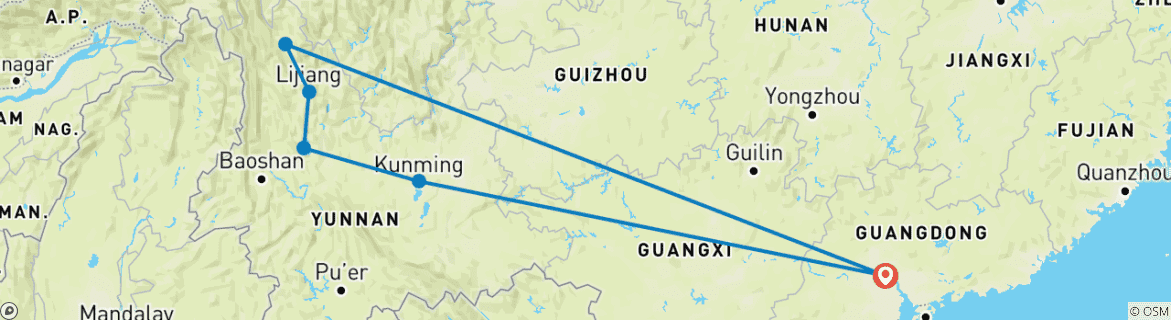 Imagen de un mapa que muestra la ruta del circuito