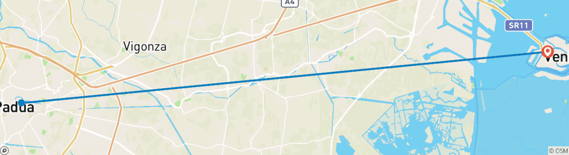Image d'une carte montrant l'itinéraire du circuit