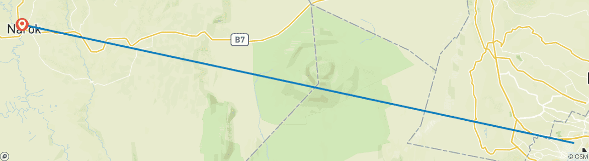 Image d'une carte montrant l'itinéraire du circuit