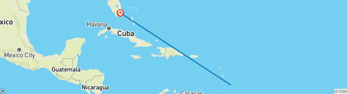 Foto van een kaart met de route van de rondreis