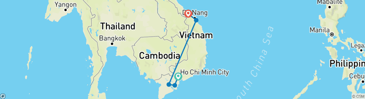 Imagen de un mapa que muestra la ruta del circuito