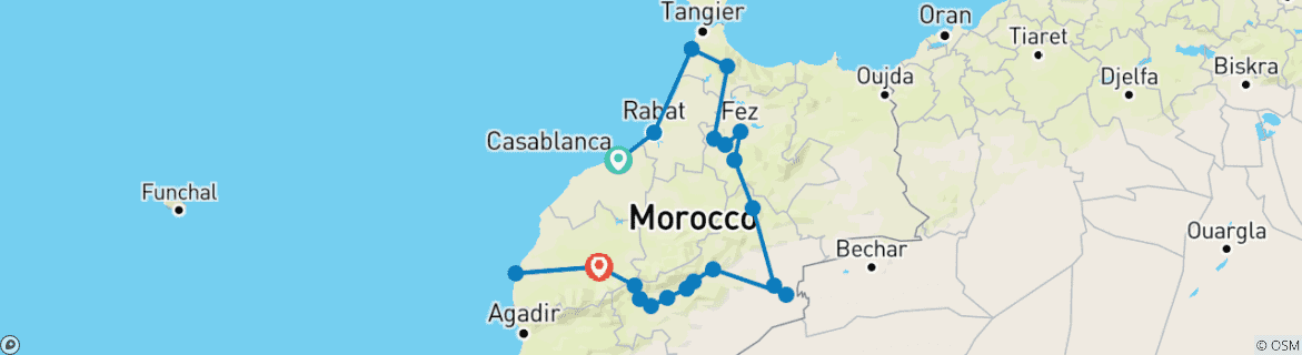 Imagen de un mapa que muestra la ruta del circuito