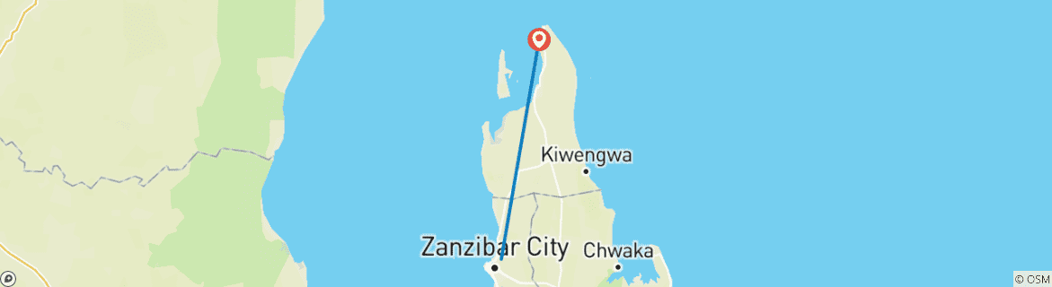 Karte mit der Reiseroute