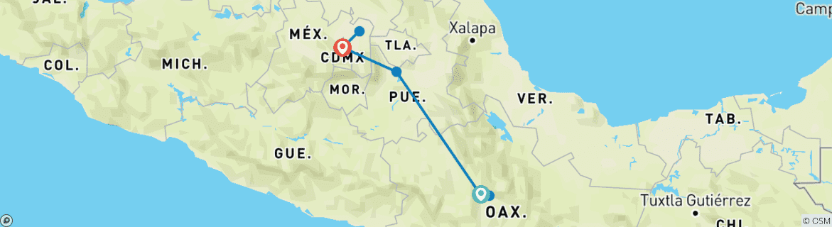Imagen de un mapa que muestra la ruta del circuito