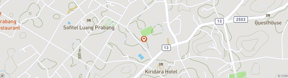 Carte du circuit Le vrai Luang Prabang 8 jours 7 nuits