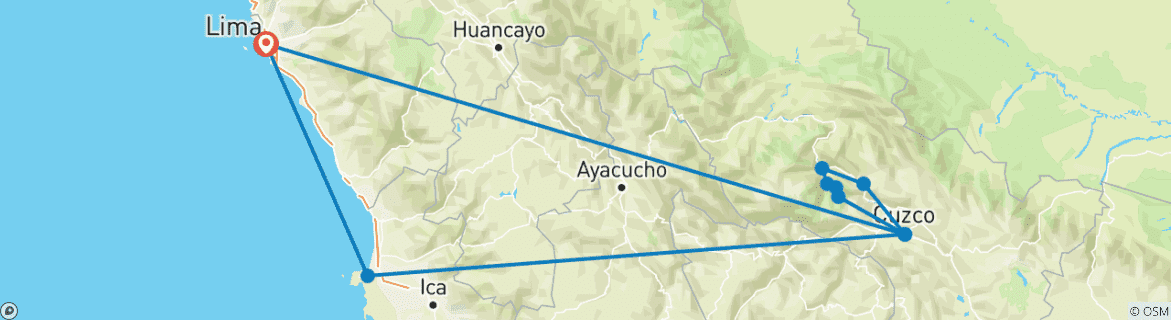 Imagen de un mapa que muestra la ruta del circuito